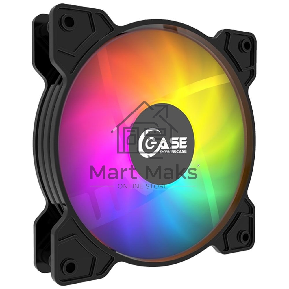 Вентилятор для корпуса Powercase M2_6P черный, 120 мм, 1200 об/мин, 29.58 дБ, 6 pin