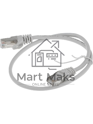 Патч-корд Premier PP22-0.5M 1000Gbит/с FTP 4 пары cat.5E CCA molded 0.5м серый RJ-45 (m)-RJ-45 (m)