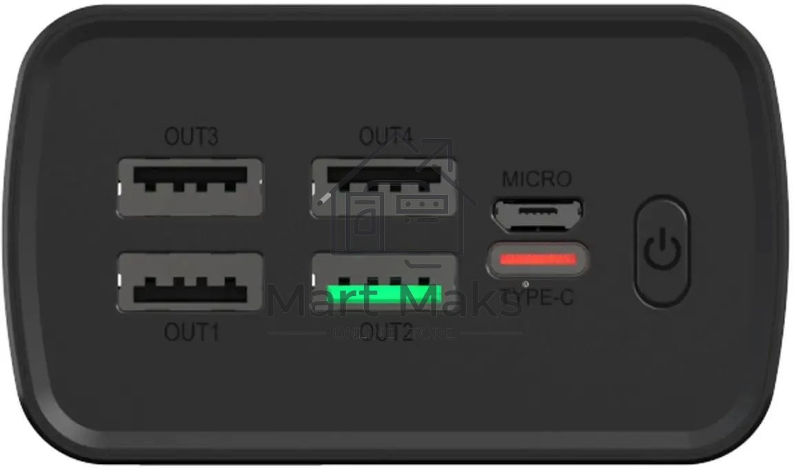 Портативный аккумулятор Digma DGPF30A 30000mAh QC3.0/PD3.0 22.5W 3A 4xUSB-A/USB-C черный