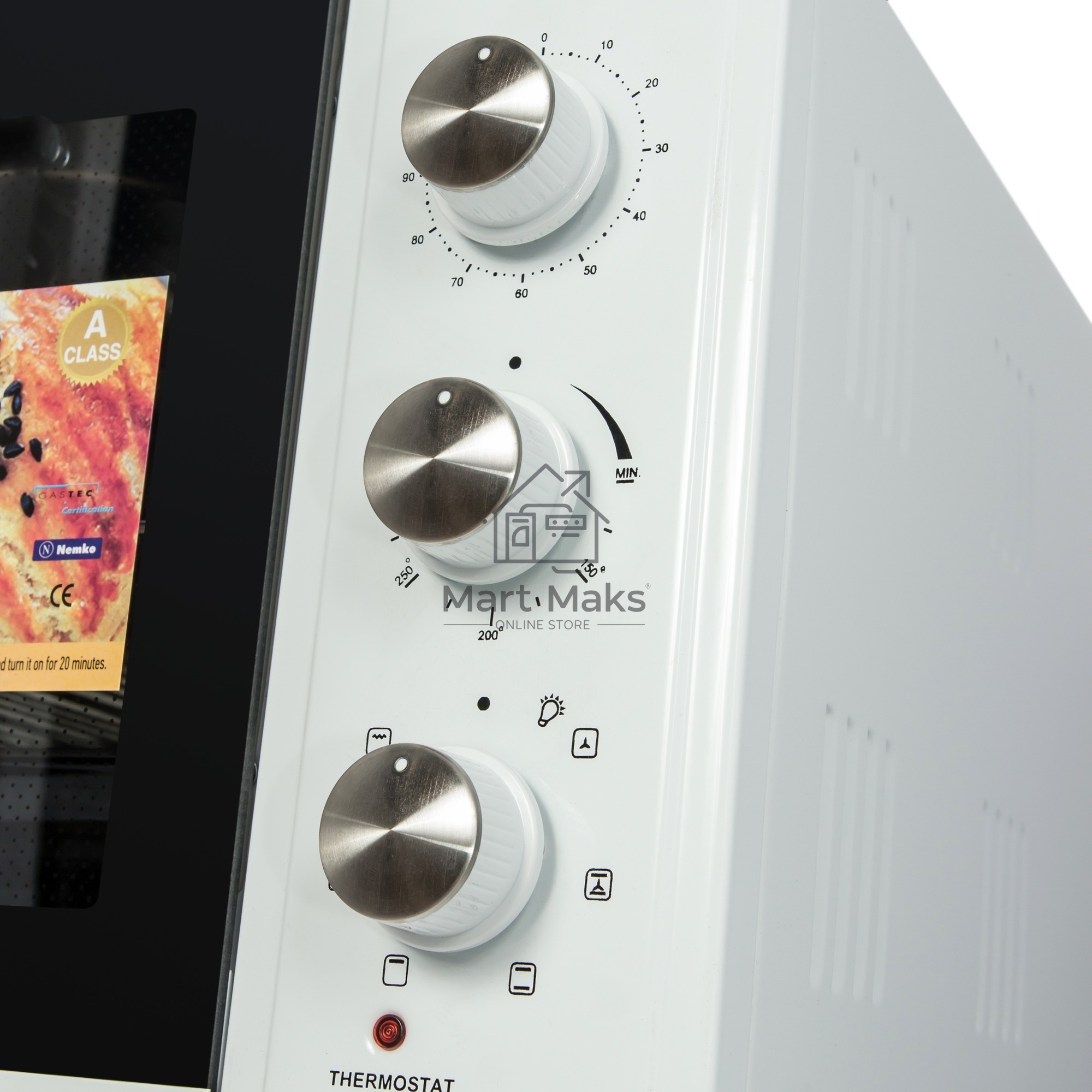 Мини-печь Maunfeld CEMOA.456.W ширина 60 см, механическое управление, 45 л,конвекция, белый