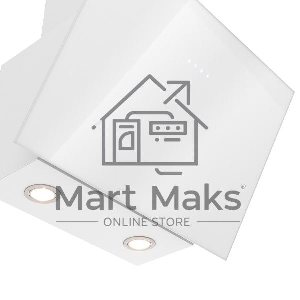 Вытяжка наклонная Elikor Антрацит 60П-650-Е3Д белый, 60 см, 650 куб. м/ч, 60 дБ