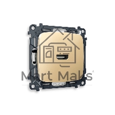Комплект механизма розетки HDMI 2.0 OMEGA Шампань 40V/500mA 2.0GHz 5-18Gbit/s QUANT (OP6140, VM222) MO614010