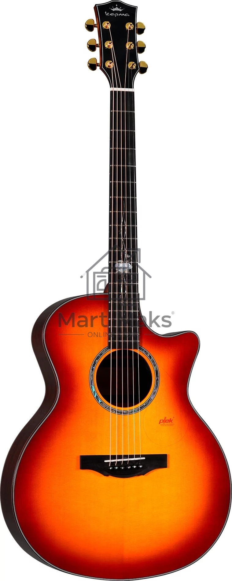 Электроакустическая гитара Kepma G1E-GA-BS цвет Cherry Burst