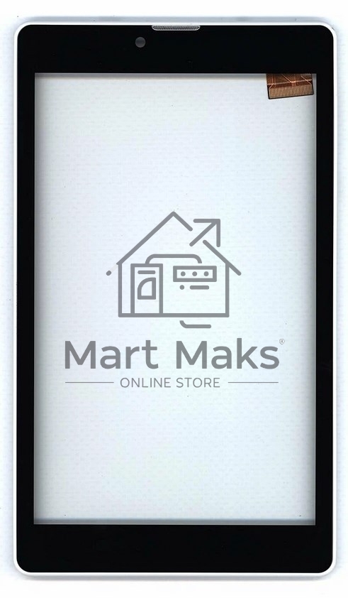 Сенсорное стекло (тачскрин) для Irbis TZ737, черное с рамкой