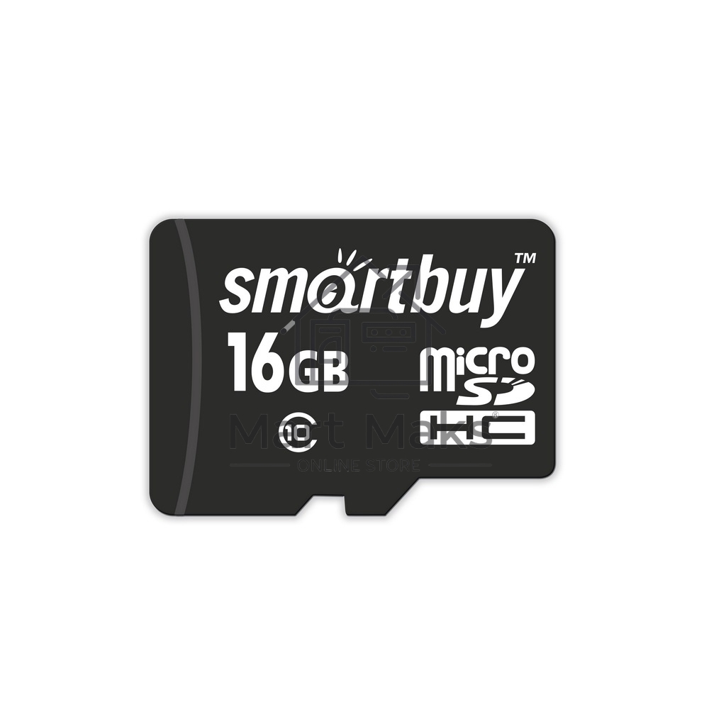 Карта памяти MicroSDHC (Transflash) 16Gb Smartbuy (Class 10)+SDадаптер