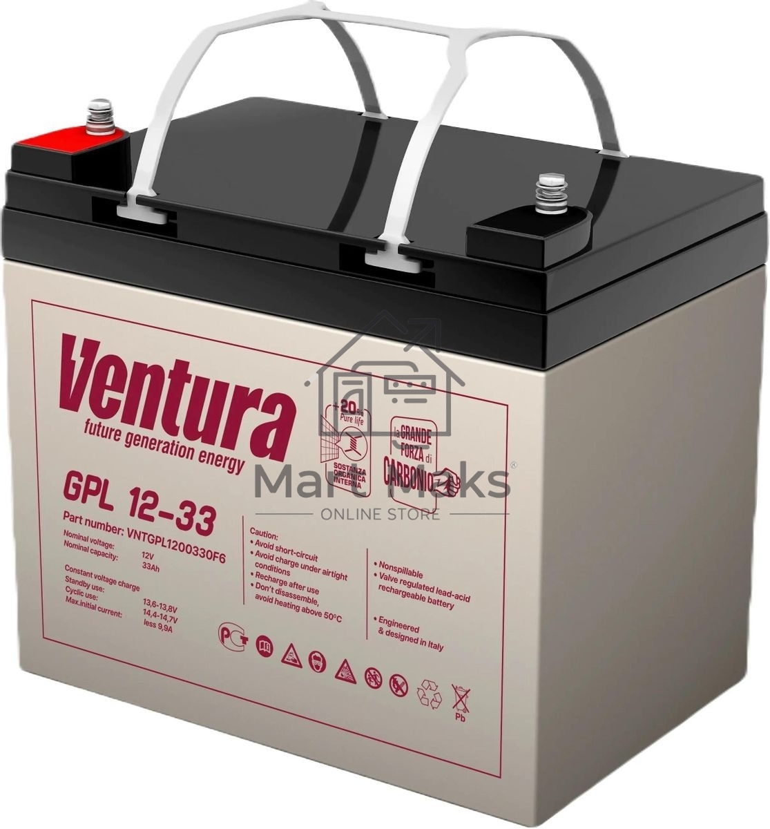 Аккумуляторная батаре для ИБП Ventura GPL 12-33, 12В, 33Ач, Клеммы: M6