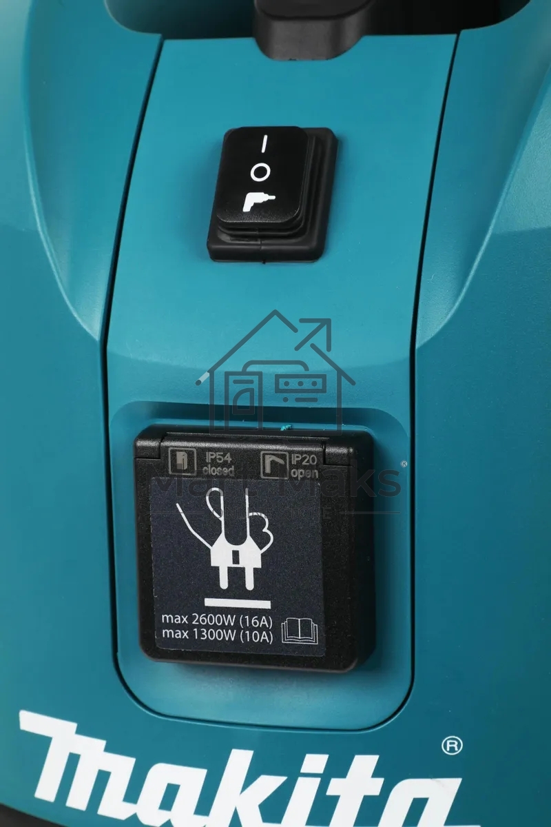 Строительный пылесос Makita VC2512L серый, 1000 Вт, уборка сухая/влажная, пылесборник мешок/контейнер, 25 л