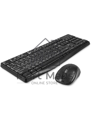 Комплект клавиатура + мышь Оклик S260W клав:черный мышь:черный USB беспроводная Multimedia (2066170)