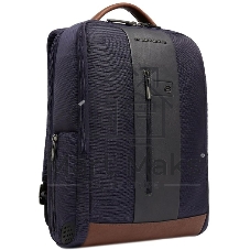 Рюкзак мужской Piquadro Brief2 CA4818BR2/BLUCU темно-синий/коричневый нейлон/натур.кожа