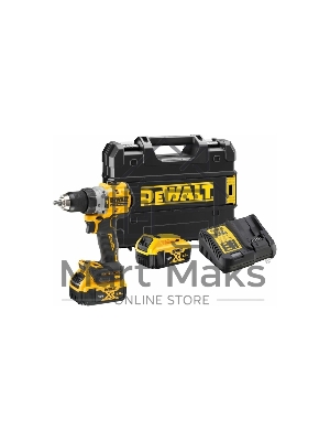 Дрель-шуруповерт DeWalt DCD805P2T-QW, Аккумуляторная, 18В, 2 АКБ, Кейс
