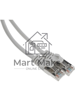 Патч-корд Premier PP22-0.5M 1000Gbит/с FTP 4 пары cat.5E CCA molded 0.5м серый RJ-45 (m)-RJ-45 (m)