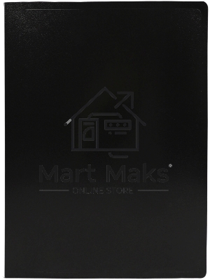 Папка на 4-х кольцах Silwerhof Eco A4, пластик, 0.5мм, черный