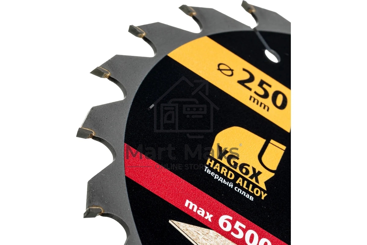 Пильный диск по дереву Denzel ф250 х 30 мм, 24 зубьев 733567