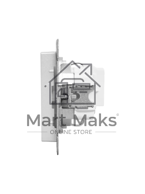 Механизм розетки EKF UP1-SOA-110 16А, с заземлением, без шторок, алюминий Эпика