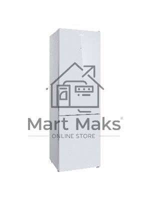 Холодильник Korting KNFC 62370 GW белое стекло двухкамерный 257/94л морозилка снизу, No Frost