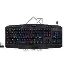 Клавиатура Redragon Harpe Wireless гибридная, USB Type-A, радиоканал, чёрный
