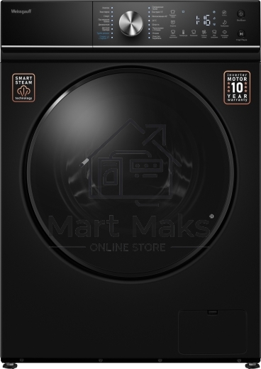 Стиральная машина Weissgauff WM 47147 DC Inverter Steam Black черный, загрузка фронтальная 7 кг, 1200 об/мин, класс A+++