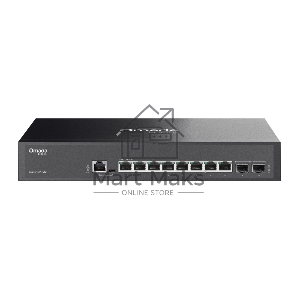 Коммутатор TP-Link SG3210X-M2, 8×2.5 Гбит/с + 2×10 Гбит/с SFP+, управляемый