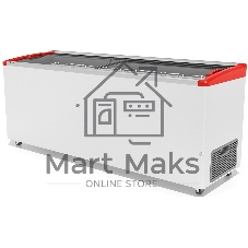 Морозильный ларь FROSTOR GELLAR FG 700 E, белый/красный, 590л, 7 корзин