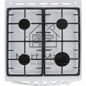 Плита газовая De Luxe 506040.01ГЭ КР белый, конфорок 4 шт, духовка 60 л, 50 см x 85 см x 60 см