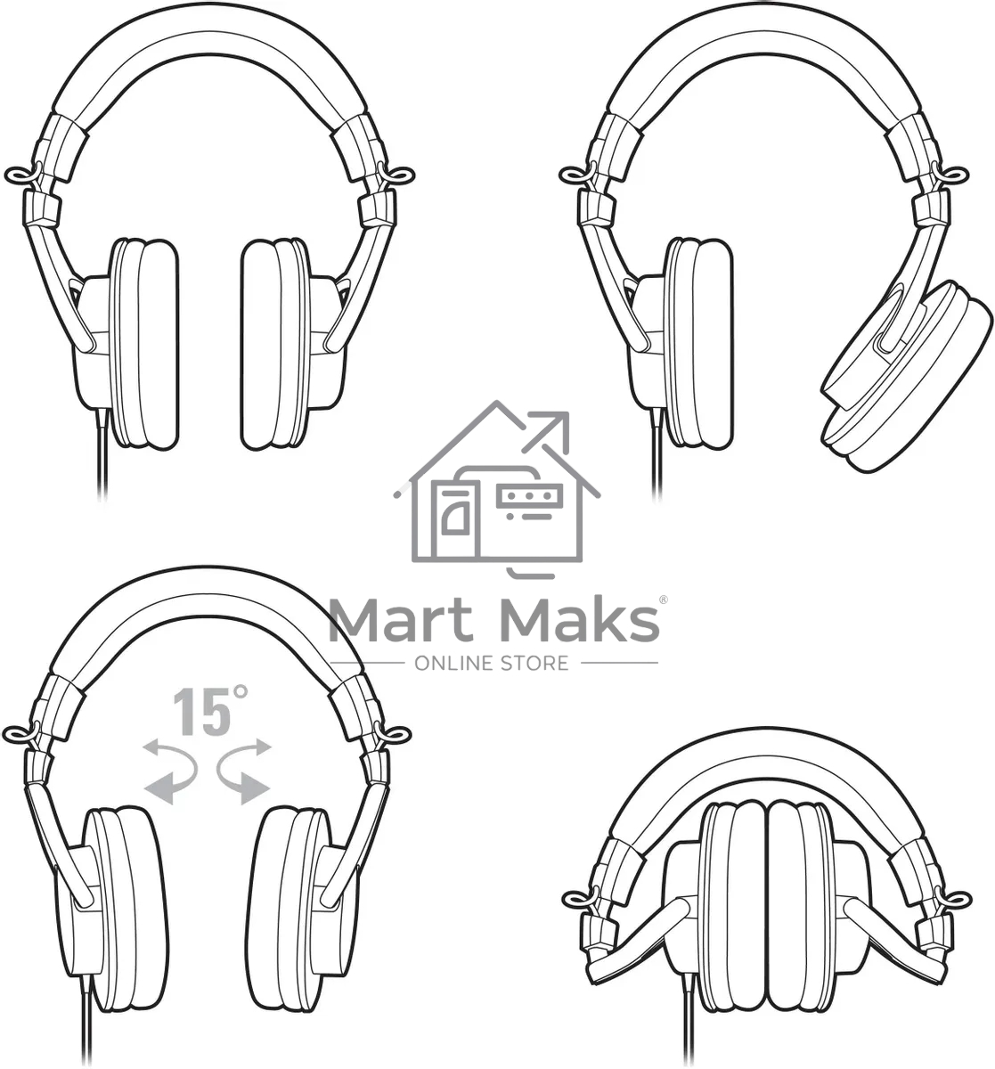 Наушники Audio-Technica ATH-M30X черный