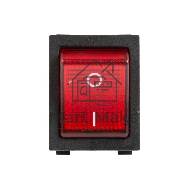 Выключатель клавишный Rexant 250V 25А (4с) ON-OFF красный с подсветкой