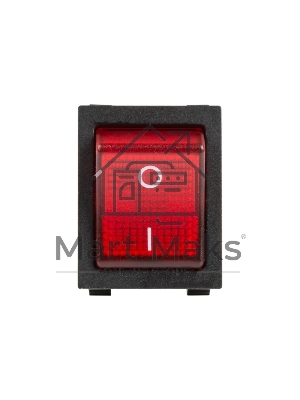 Выключатель клавишный Rexant 250V 25А (4с) ON-OFF красный с подсветкой