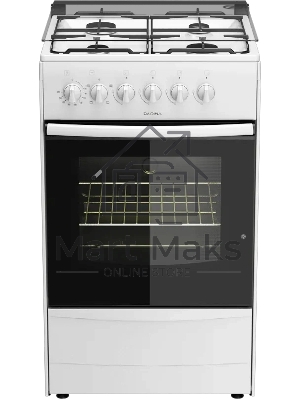 Плита комбинированная Darina 1B KM 441 301 W белый/черный, конфорок 4 шт, духовка 50 л, 50 см x 85 см x 53 см
