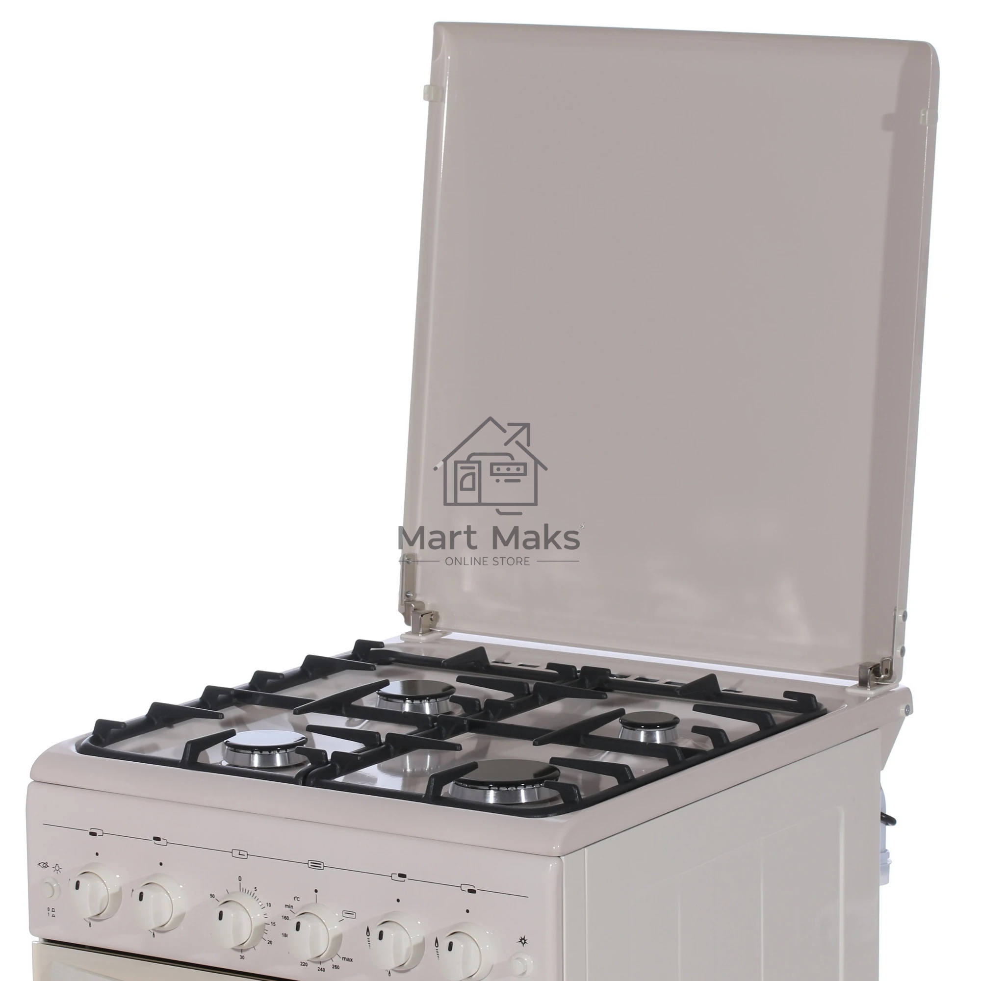 Плита газовая Gefest ПГ 5100-02 0167 бежевый, конфорок 4 шт, духовка 52 л, 50 см x 85 см x 58.5 см