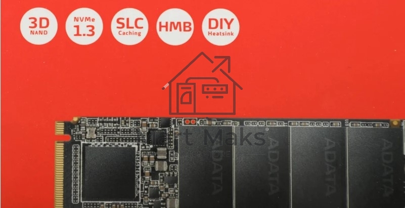 Накопитель SSD ADATA XPG GAMMIX S70 BLADE, 512Gb, PCIe 4.0 x4, M.2 2280, NVMe, R/W 7200/2600, с радиатором