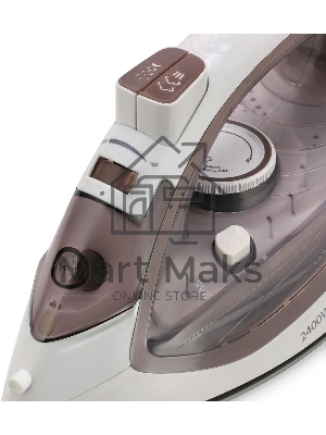 Утюг Maxwell MW-3047, 2400Вт, белый/коричневый