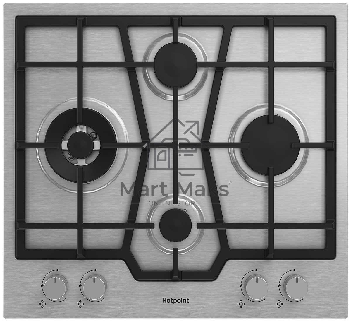 Газовая варочная поверхность Hotpoint HGMT 643 W IX нержавеющая сталь