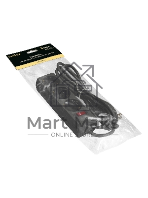 Удлинитель ExeGate EC-3-3B EX279351RUS черный, 3 м, евровилка, 3 розетки, 2200 Вт