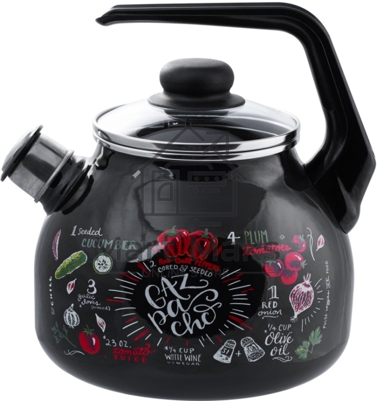 Чайник APPETITE 4с209я Gazpacho эмал 3,0л со свистком