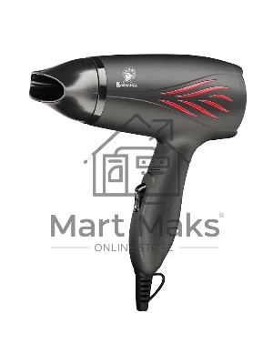 Фен ВАСИЛИСА ВА-3001 черный с красным, 1200Вт