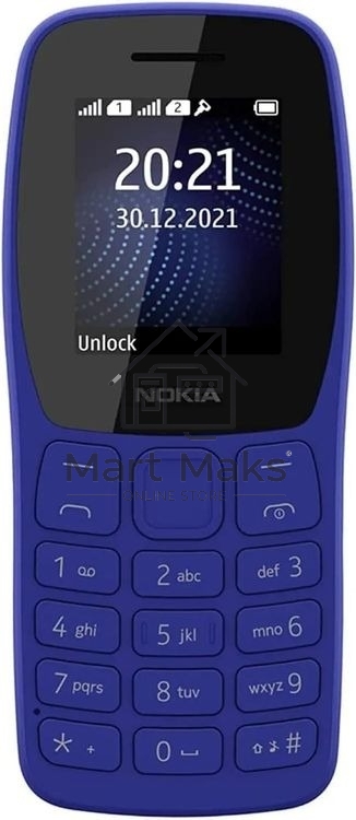 Мобильный телефон Nokia TA-1416 105 DS синий моноблок 2Sim 1.77