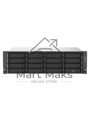Сетевое хранилище без дисков SMB QNAP TS-1673AU-RP-16G NAS 16 HDD trays, 2x 2.5 GbE, rackmount, 2 PSU. 4-core AMD V1500B 2,2 GHz,RAM 16 Gb (1 x 16 Gb) up to 32 Gb (2 x 16 Gb). W/o rail kit RAIL-B02