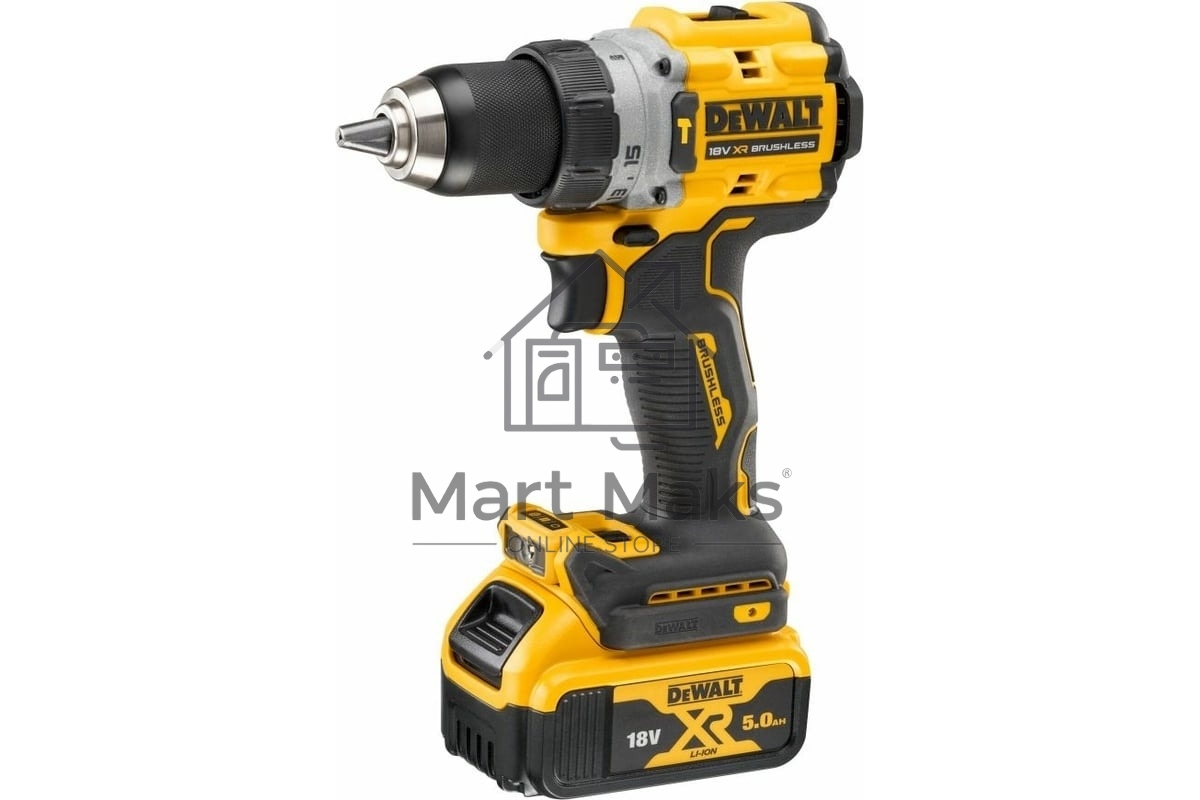 Дрель-шуруповерт DeWalt DCD805P2T-QW, Аккумуляторная, 18В, 2 АКБ, Кейс