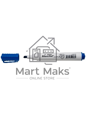 Маркер для досок Silwerhof Prime+, скошенный пишущий наконечник, 2-5мм, синий, коробка