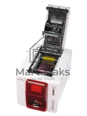 Принтер пластиковых карт сублимационный Evolis Zenius Classic ZN1U0000RS 300 dpi, 150/500 карт/час, USB, белый