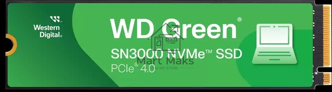 Твердотельный диск Western Digital WD Green SN3000, 1TB M.2 2280, PCI-E 3x4, R/W - 5000/4200 MB/s