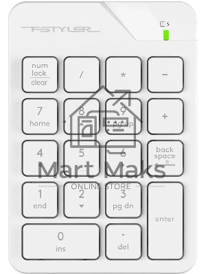 Числовой блок беспроводной A4Tech FGK21C, USB, Радиоканал, белый