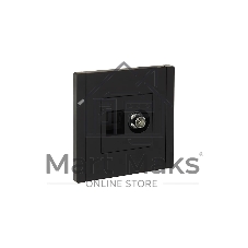 Розетка двойная TV+RJ45 кат.6 IEK FORTE&PIANO FP137 черный