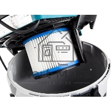 Строительный пылесос Makita VC3012L синий, 1200 Вт, уборка сухая/влажная, пылесборник мешок/контейнер, 30 л