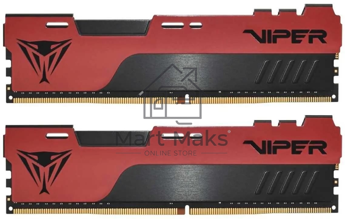 Оперативная память Patriot Viper Elite II, DDR4, 32GB (2x16 GB), 3200 MHz, CL18, DIMM, радиатор, красный, черный