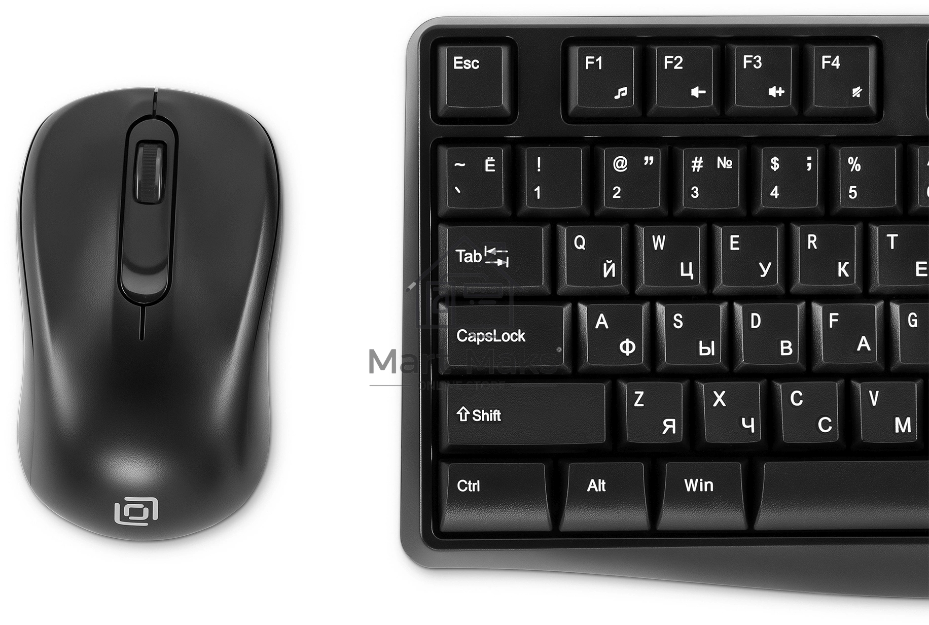 Клавиатура + мышь Оклик S260W клав:черный мышь:черный USB беспроводная Multimedia (2066170)