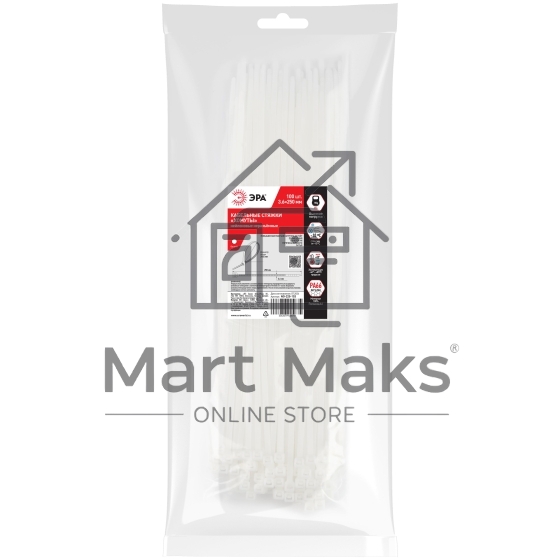 Хомут кабельный 3.6х250 NO-225-153 бел. (уп.100шт) Эра Б0065945