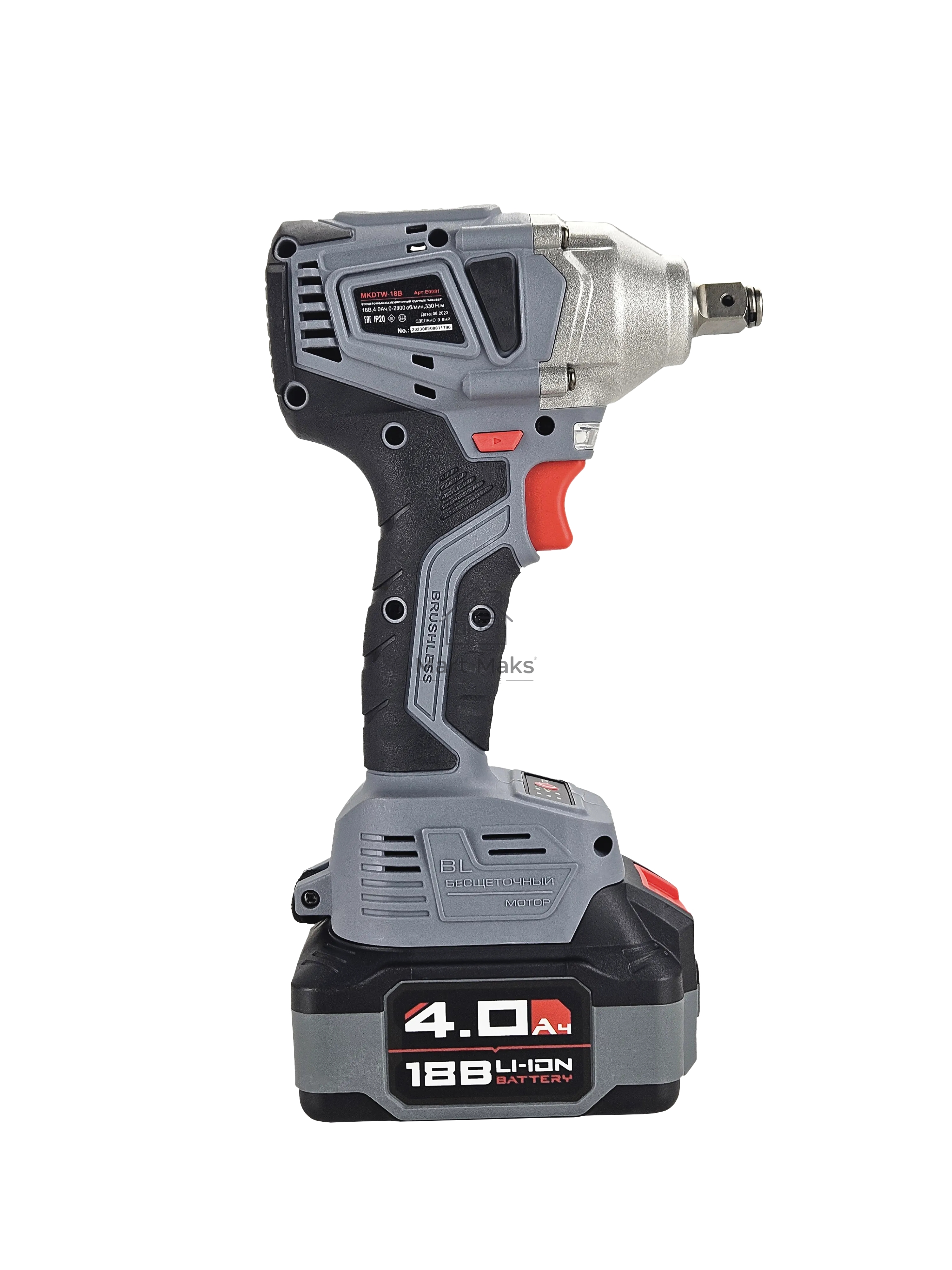 Аккумуляторный винтоверт беcщеточный импульсный ProfiPower MKDTD-18V (Li-ion-2шт, 4.0А·ч, З/У speed, кейс)