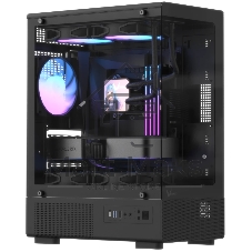 Корпус Formula Crystal Z1CM v2 черный без БП mATX 5x120мм 1xUSB3.0 audio bott PSU