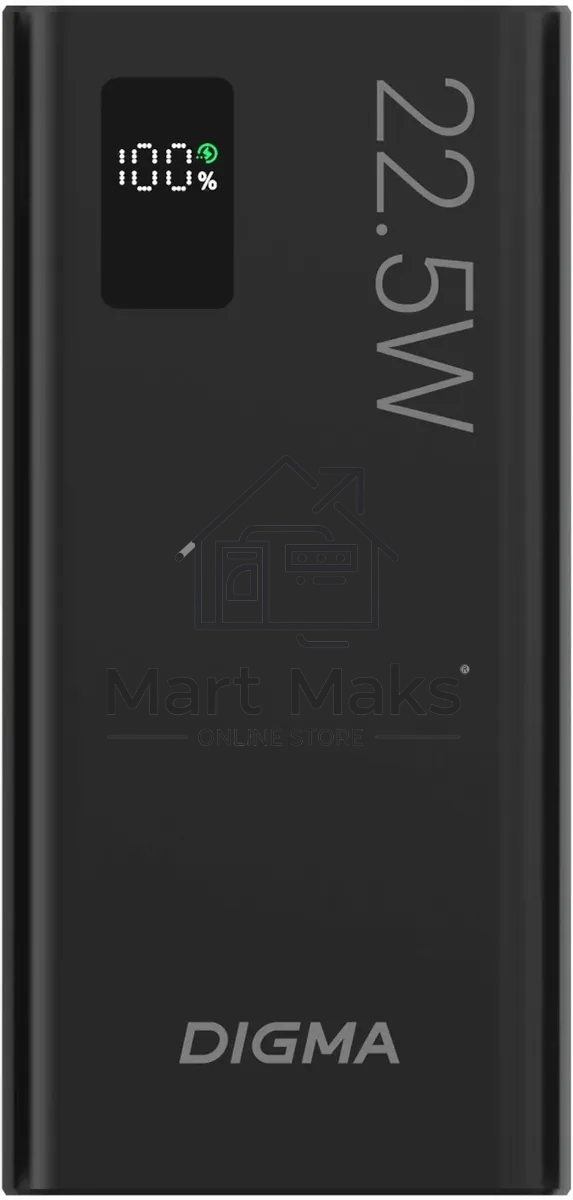 Портативный аккумулятор Digma DGPF30A 30000mAh QC3.0/PD3.0 22.5W 3A 4xUSB-A/USB-C черный